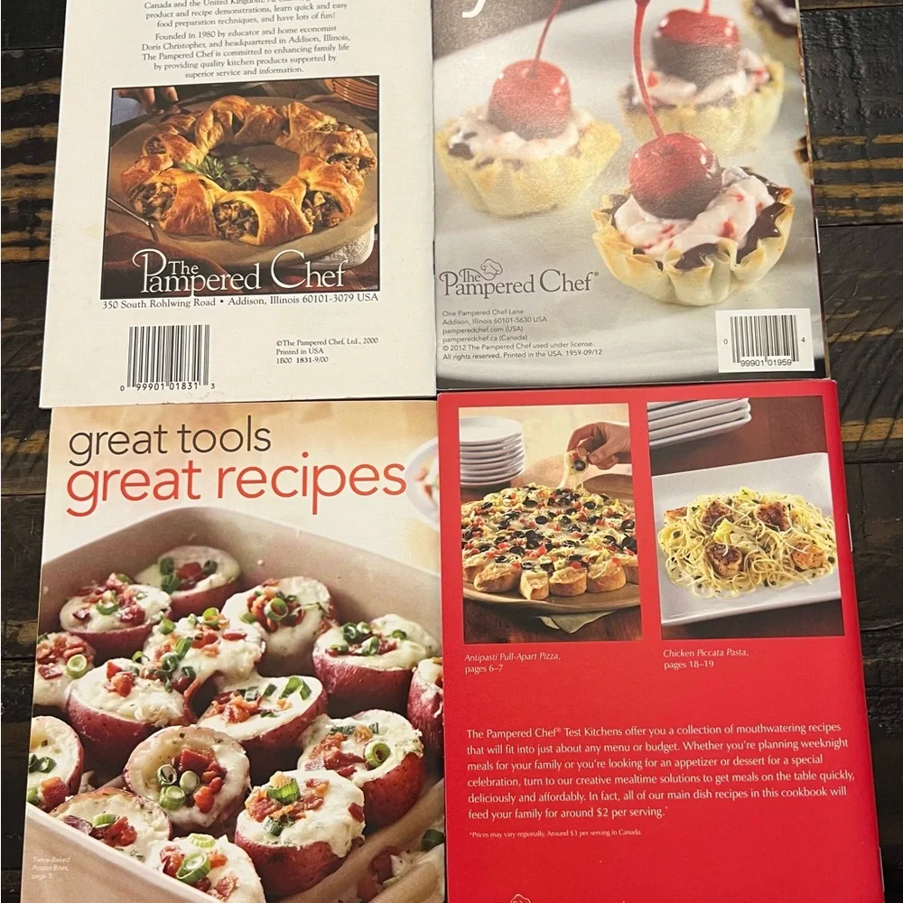 The Pampered‎ Chef Seasons Best Recipe Collection Lot Of 4 2000 2010 2012 2013